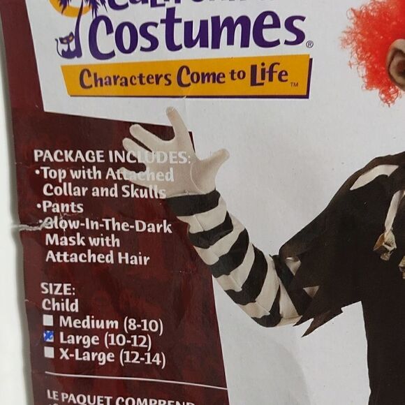 California Costumes "Creepy Clown" Youth Halloween Costume - Picture 5 of 7